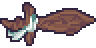 The logo for Brawler's Tavern; a pixel art wooden sword